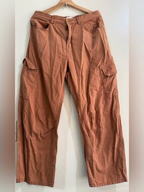 FLANNEL Women's Cargo Pants in Rust — Relaxed Utility Style